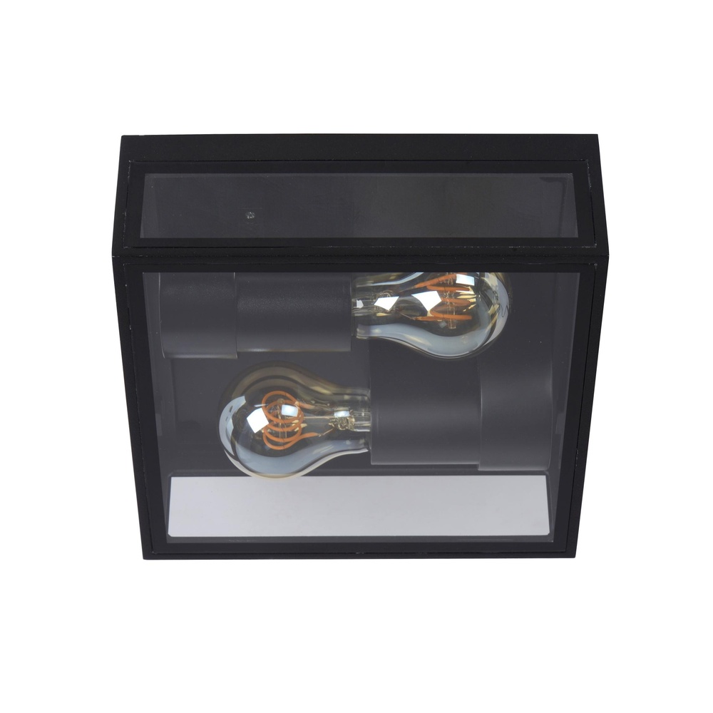 Lucide Design wandlampDukan IP65 zwart dubbel - 15802/02/30